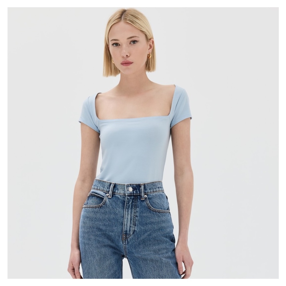 NWT Reformation Bardot Knit Top - Mineral